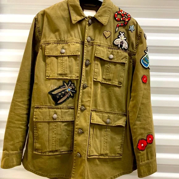CINQ A SEPT MILITARY JACKET 💚 S - Picture 1 of 11
